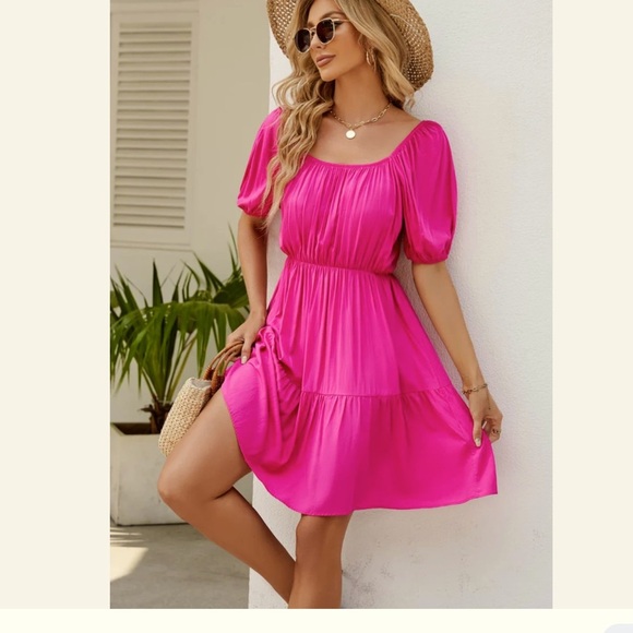 Universal‎ Thread pink ruffle dress size large - Picture 1 of 8